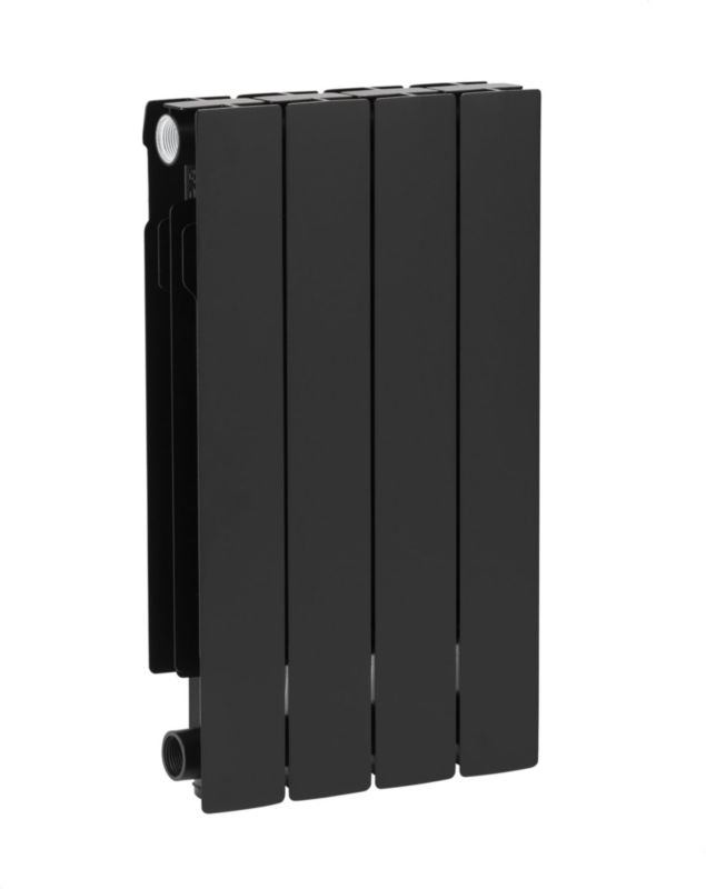 Grzejnik pokojowy KFA Armatura ADR 57x32,2 cm podłączenie boczne czarny mat aluminiowy 1 szt.