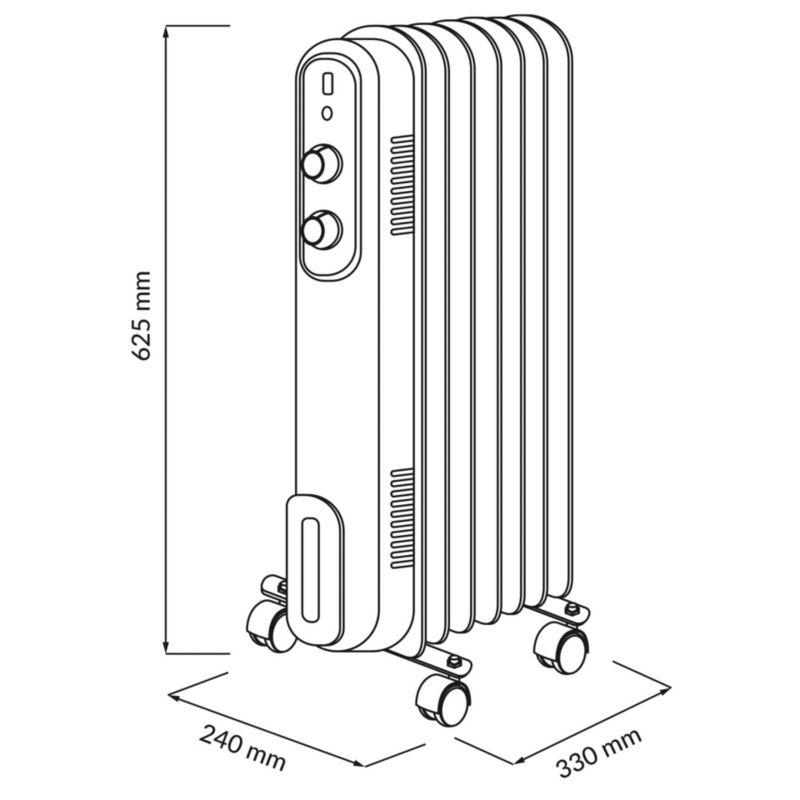 Grzejnik Sanico Goldlux  olejowy 7 1500W biały IP20 - 328908