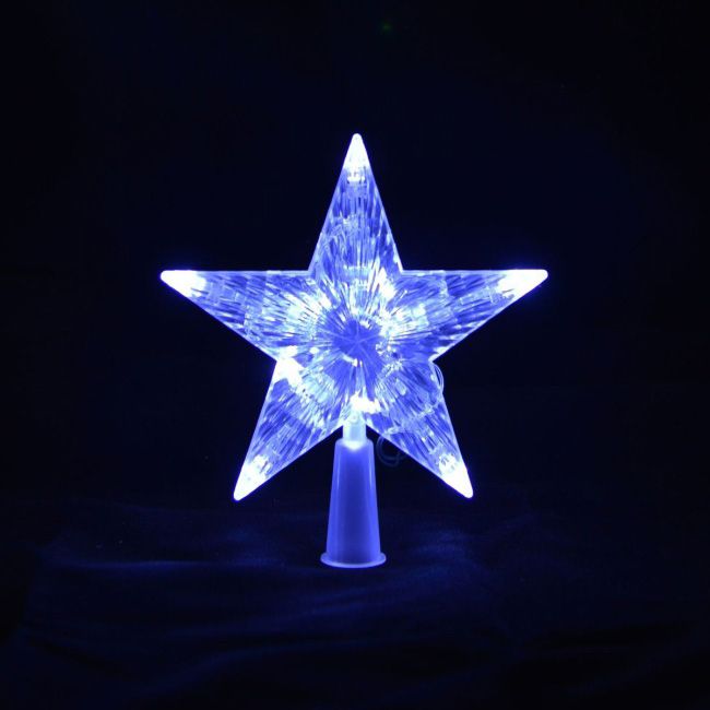 Gwiazda LED Bulinex czub na choinkę biała 10 lampek