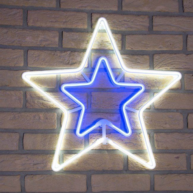 Gwiazda LED Bulinex SMD 60 x 60 cm niebieska barwa zimna biała