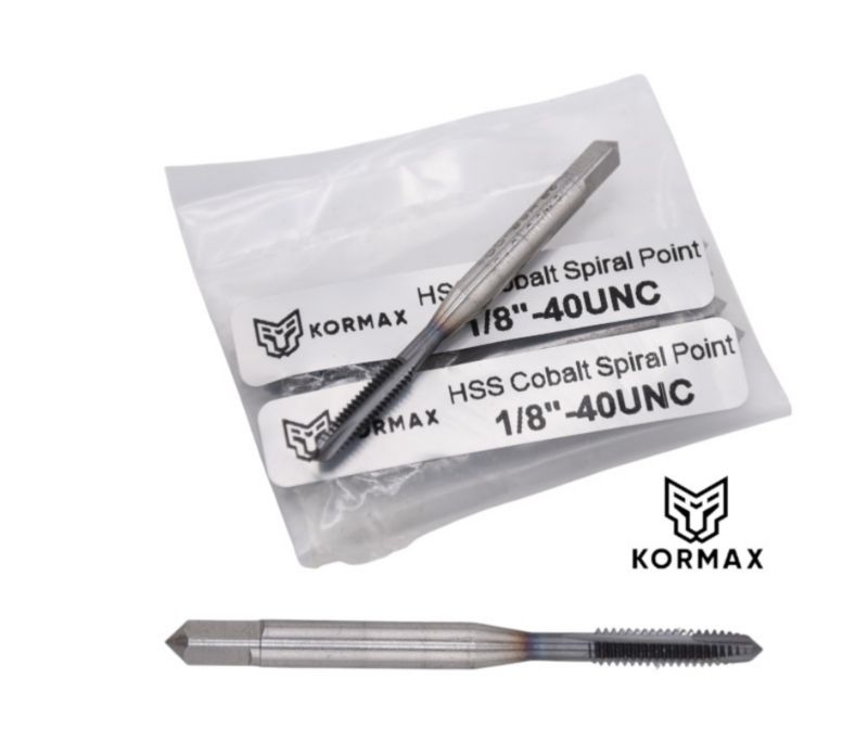 Gwintownik maszynowy prosty calowy 1/8-40UNC HSS Co Kormax (GM-1/8-40UNC) - 1 szt.