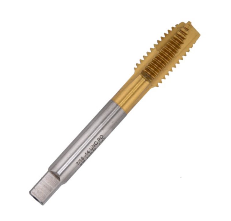 Gwintownik maszynowy prosty calowy Kormax 7/16-14UNC HSS Co TiN  (GM-7/16-14UNC) - 1 szt.