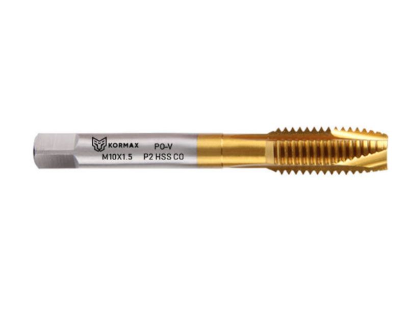 Gwintownik maszynowy prosty Kormax  M3 HSS CO TiN (GMPM3) - 1szt.