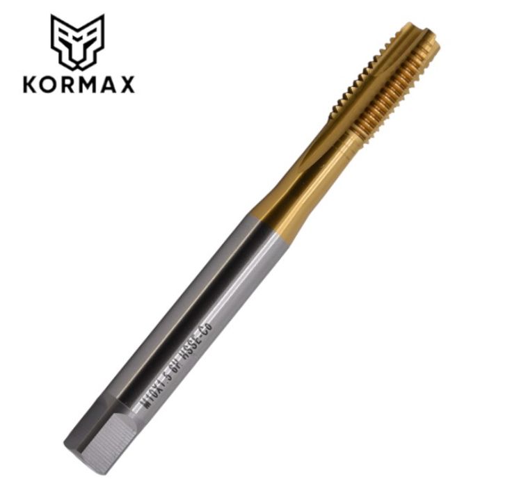 Gwintownik maszynowy prosty KormaxM10 HSSE-Co TiN DIN371 6H (SA612009TIN) - 1szt.
