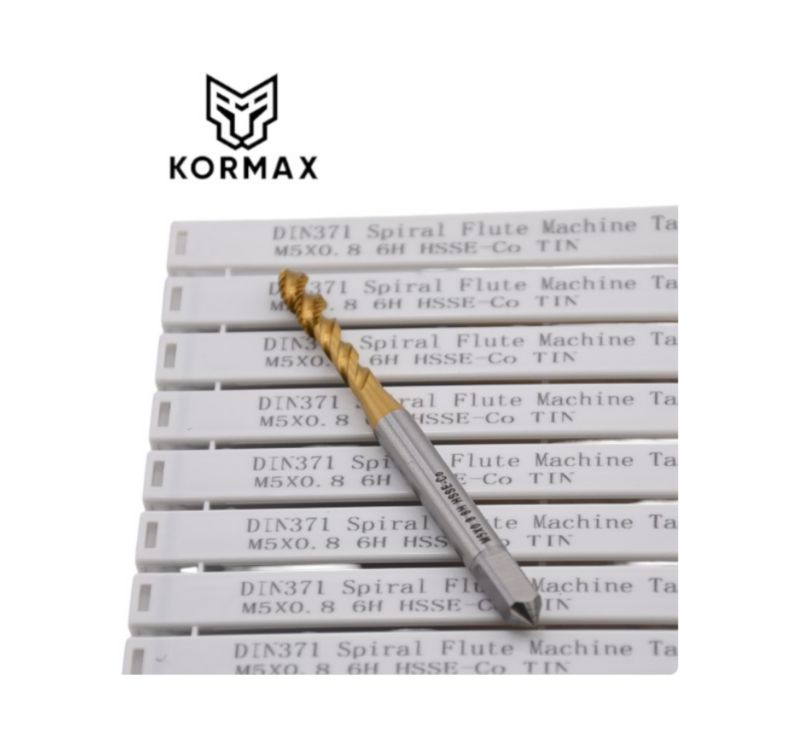 Gwintownik maszynowy skrętny Kormax M5 HSSE-Co TIN DIN371 6H (SA512005TIN) - 1 szt.