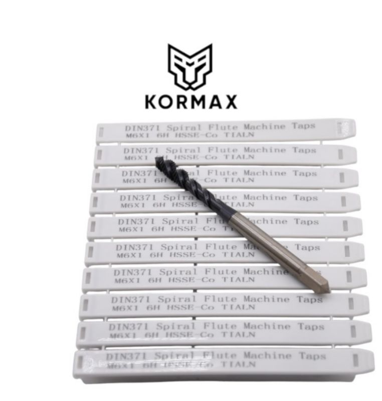 Gwintownik maszynowy skrętny Kormax M6 HSSE-Co TIALN DIN371 6H (SA512006TIALN) - 1 szt.