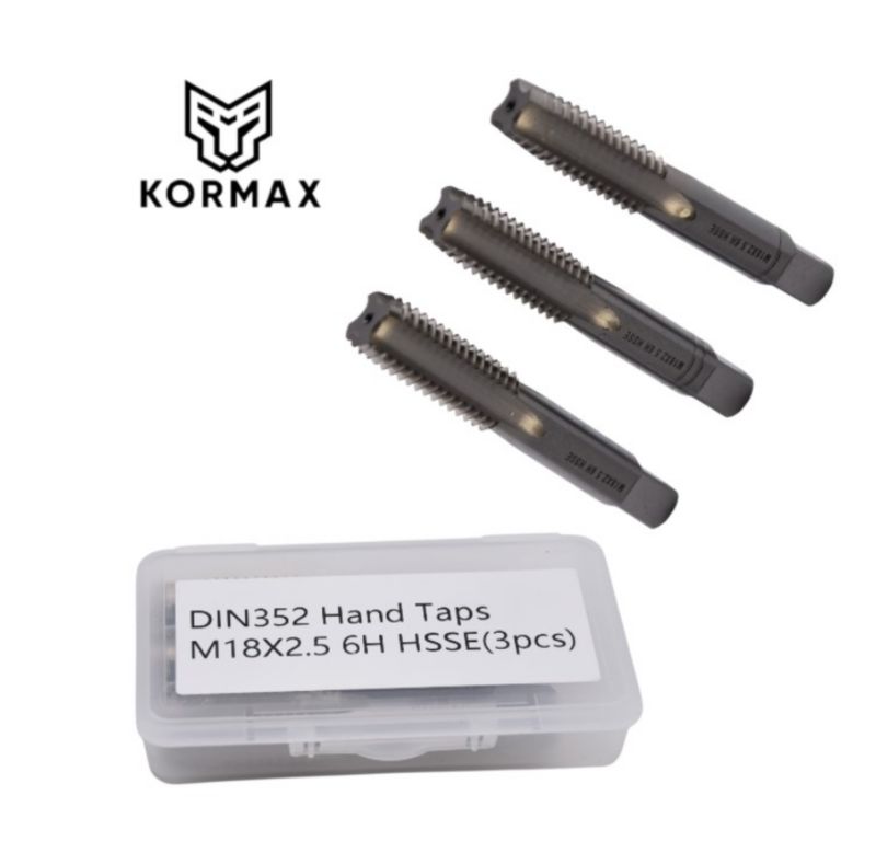 Gwintownik ręczny Kormax M18 3szt. HSSE 6H DIN352 (SZ812210) - 1 kpl.