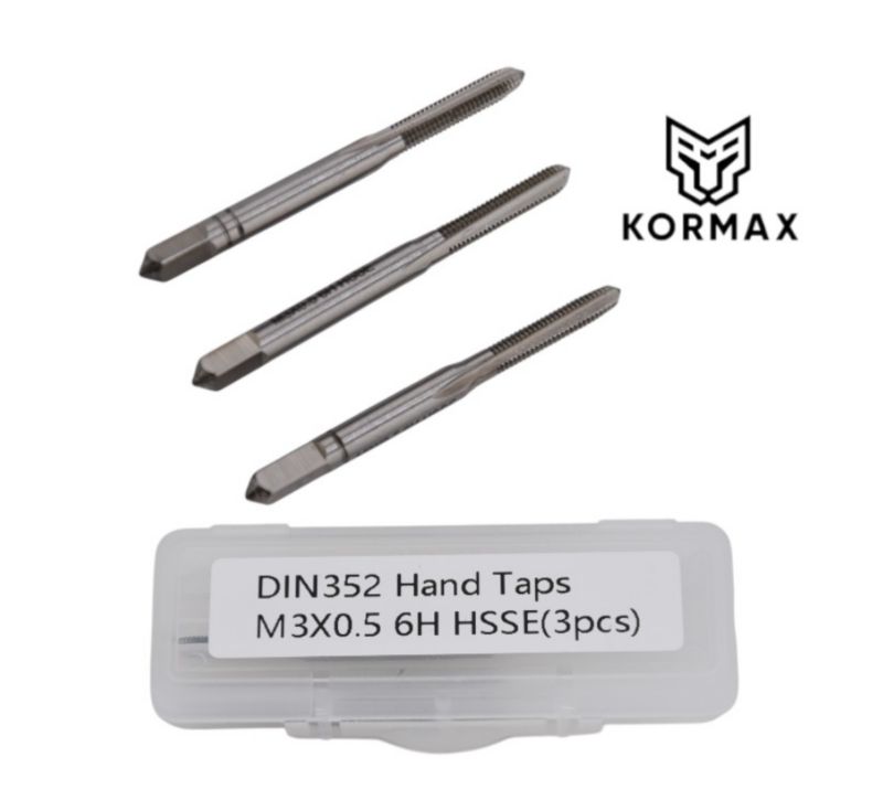 Gwintownik ręczny Kormax M3 3szt. HSSE 6H DIN352 (SZ812201) - 1 kpl.