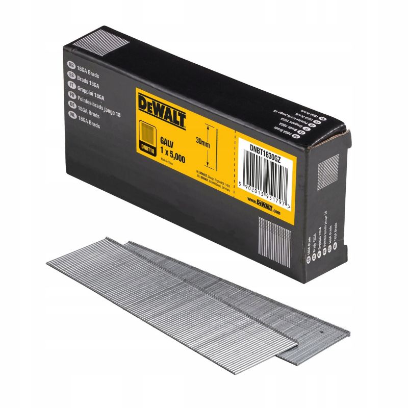Gwoździe Do Magazynka 30MM 18GA Galwanizowane Dewalt DNBT1830GZ 1 szt.