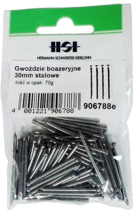 Gwoździe boazeryjne stalowe 1,8 x 30 mm 70 g