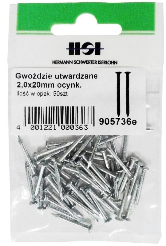 Gwoździe ocynkowane 2,0 x 20 mm 50 g