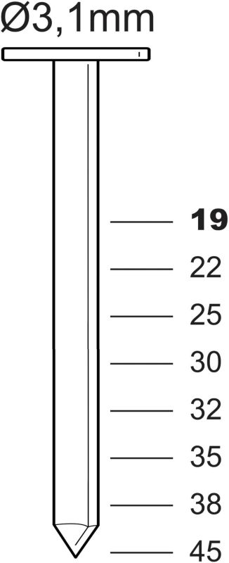 Gwoździe papiaki 4PRO 31/19 mm galwanizowane