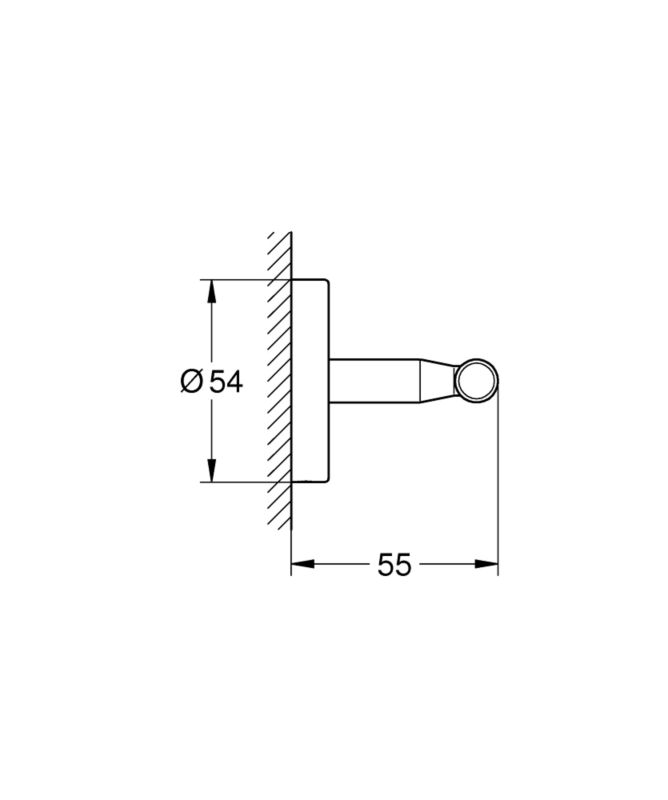 Haczyk ścienny Grohe BauCosmopolitan chrom StarLight 1 szt.