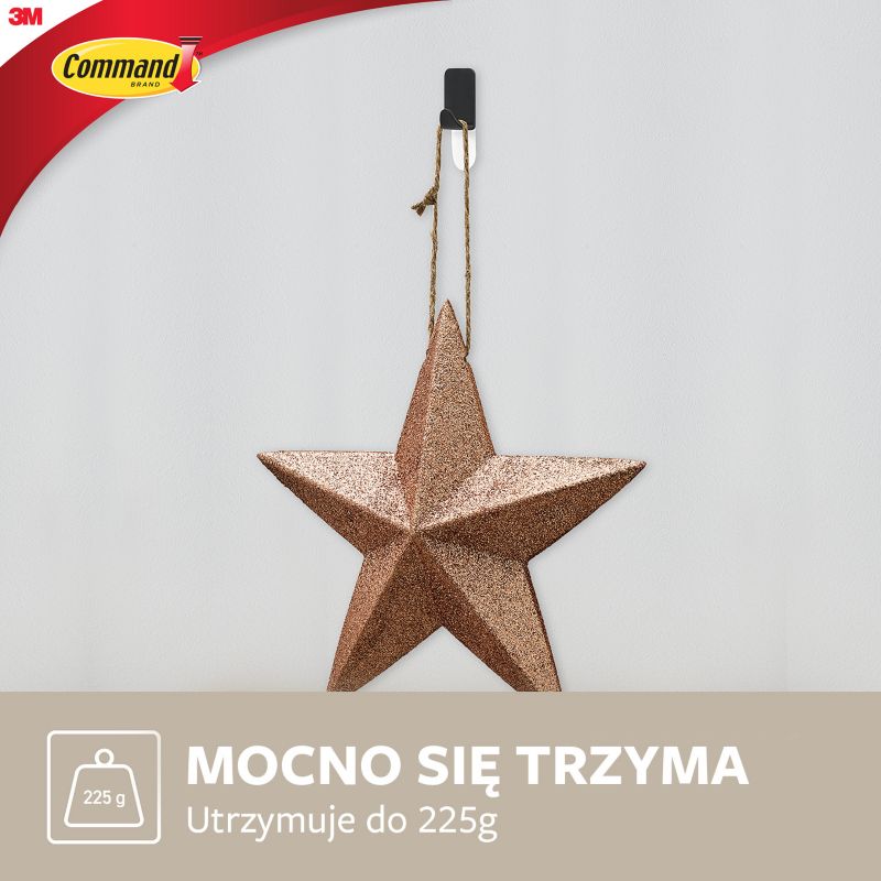 Haczyk Command metalowy mały 225 g czarny 4 sztuki