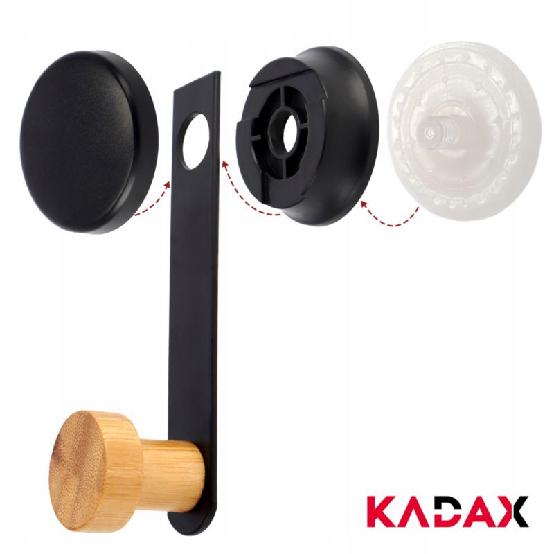 Haczyk KADAX Z Przyssawką Na Ubrania Stalowy 2 kg Czarny 1 szt.