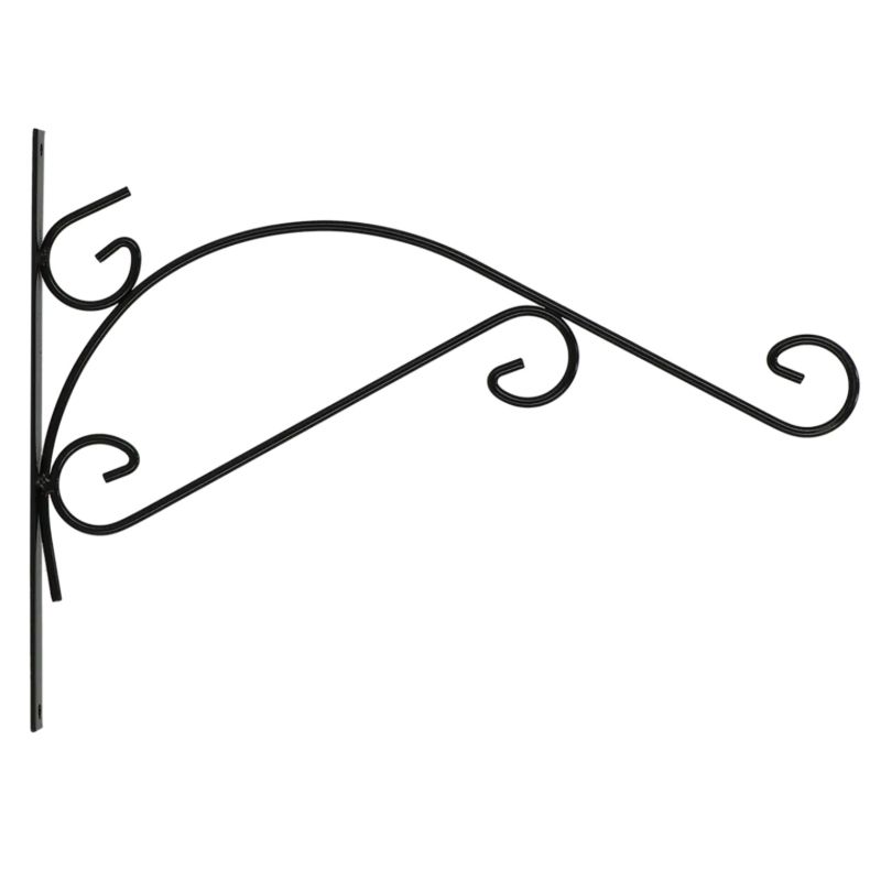 Hak do donic wiszących Esschert Design czarny metal 39,9x29,7x2 cm 1 szt.