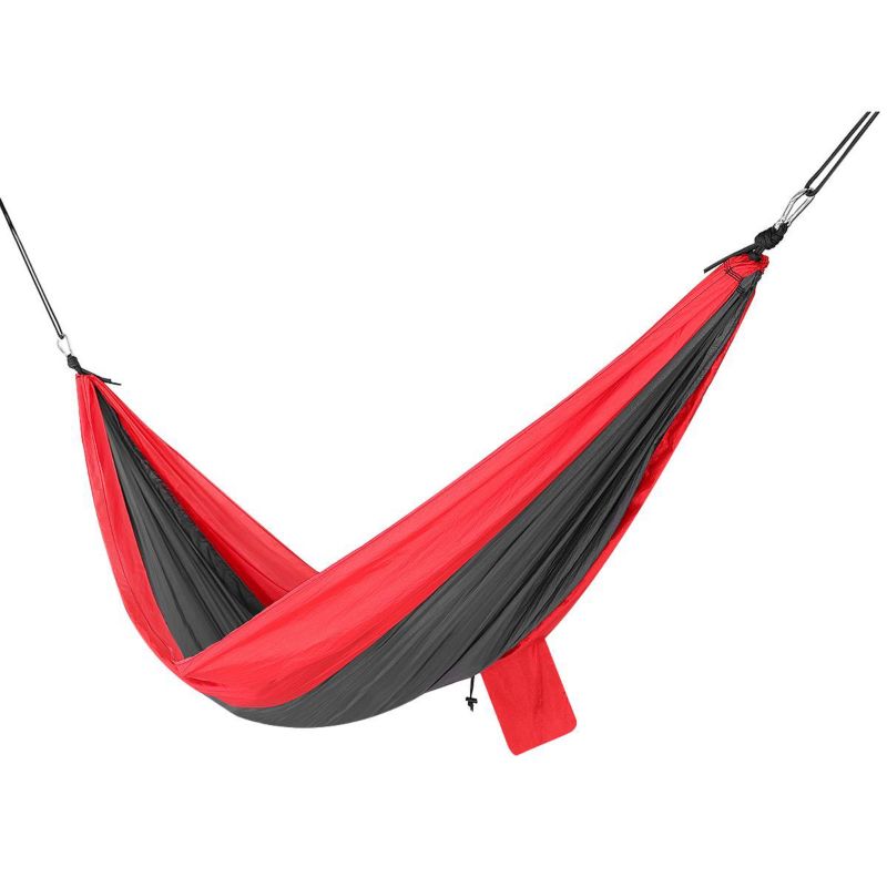 Hamak Enero Camp turystyczny 2 osobowy 270X140cm czarno czerwony  1szt.