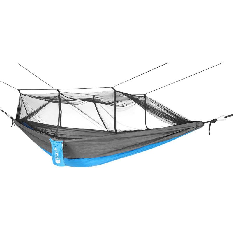 Hamak Enero Camp turystyczny 2 osobowy 270X140cm z moskitierą niebieski  1szt