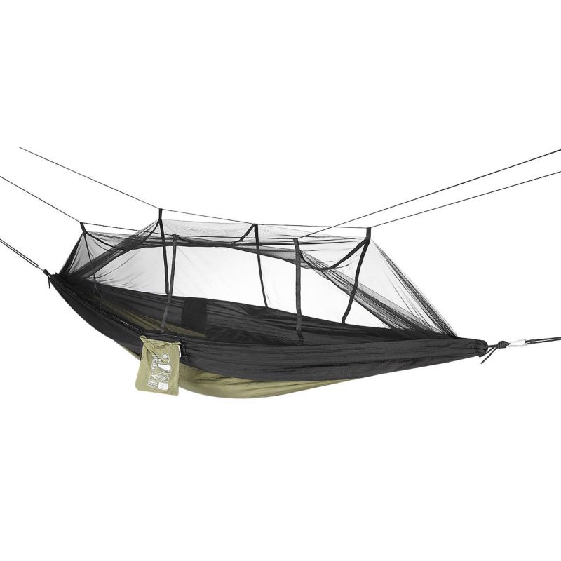 Hamak  Enero Camp turystyczny 2 osobowy 270X140cm z moskitierą zielony 1szt.