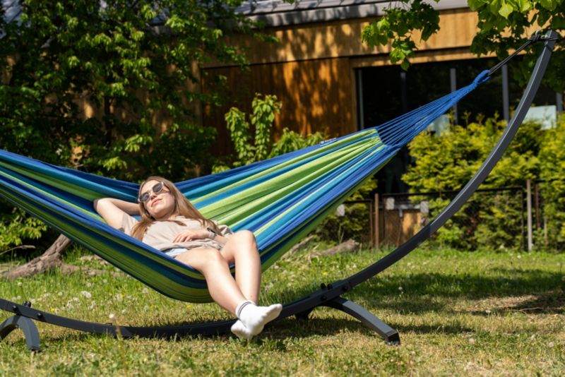 Hamak na stelażu POTENZA hamak Singa + stelaż Grande stalowy 1 zestaw