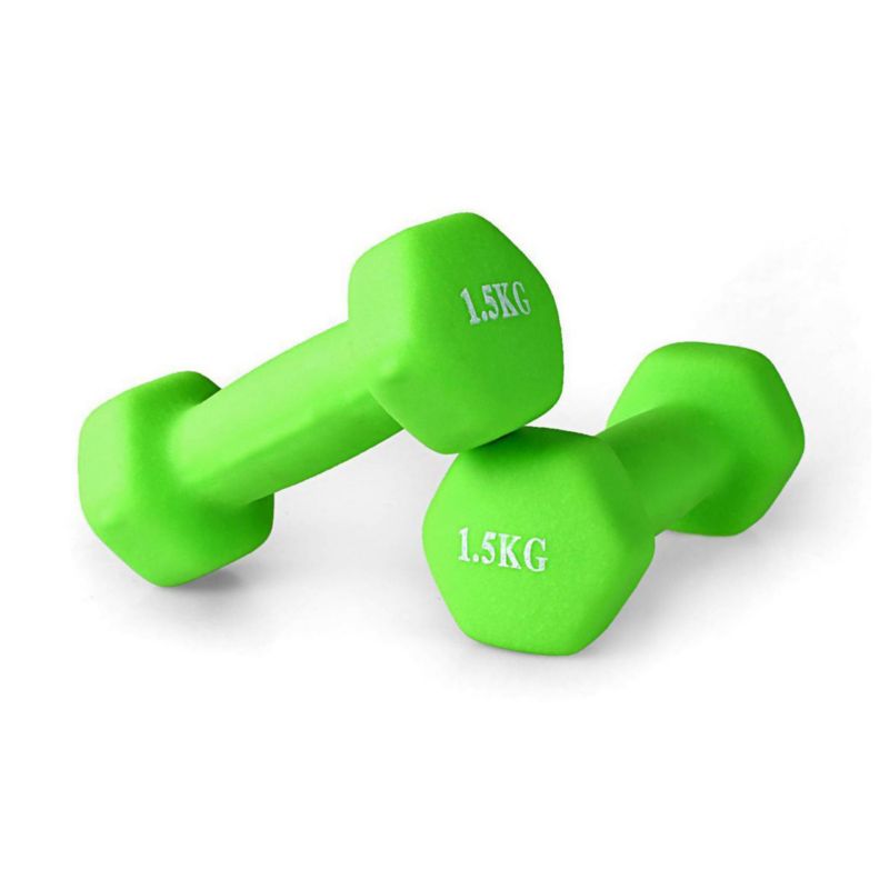 Hantelki neoprenowe Pretorians 2x1,5 kg ciężarki żeliwne do fitnessu 2 szt.