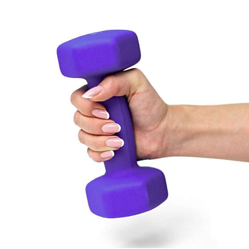 Hantelki neoprenowe Pretorians 2x1 kg ciężarki żeliwne do fitnessu 2 szt.
