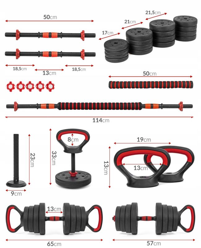 Hantle regulowane Sapphire SG-1120K 2x20KG sztanga kettlebell, 1 kpl