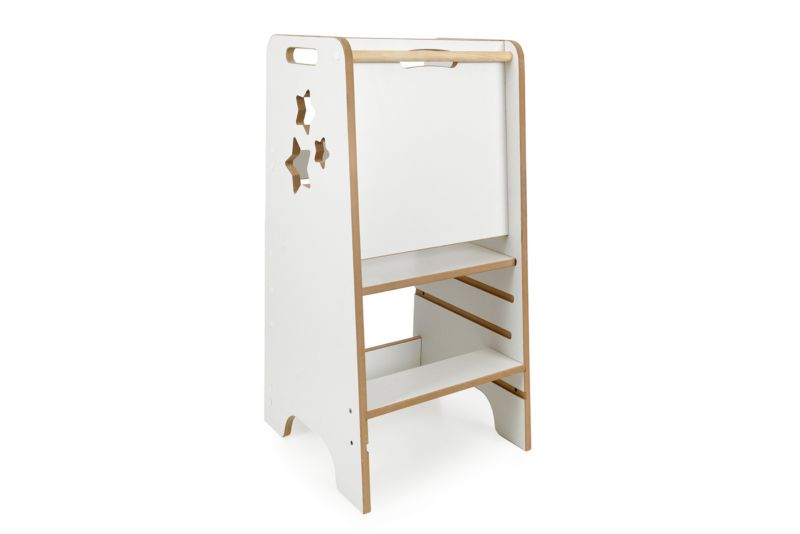 Helper VERK.design pomocnik kuchenny dla dziecka biały drewniany gwiazdki 84cm 1szt.
