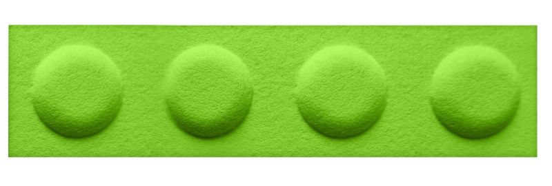HomeAndMe Panel akustyczny w kształcie klocka 3D z filcu PET 60x15cm, ekologiczna mata ścienna, miękka i wygłuszająca, 1szt.