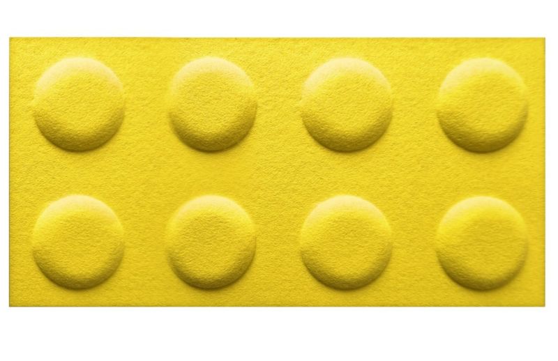 HomeAndMe Panel akustyczny w kształcie klocka 3D z filcu PET 60x30cm, ekologiczna mata ścienna, miękka i wygłuszająca, 1szt.