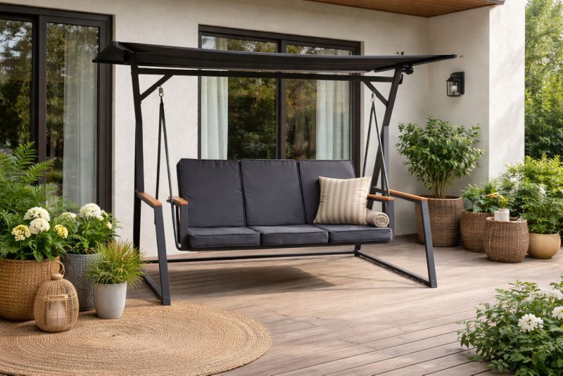 Huśtawka Corciano Ogrodowa Ibiza Lux Linia Premium Bujana Z Daszkiem 1szt.