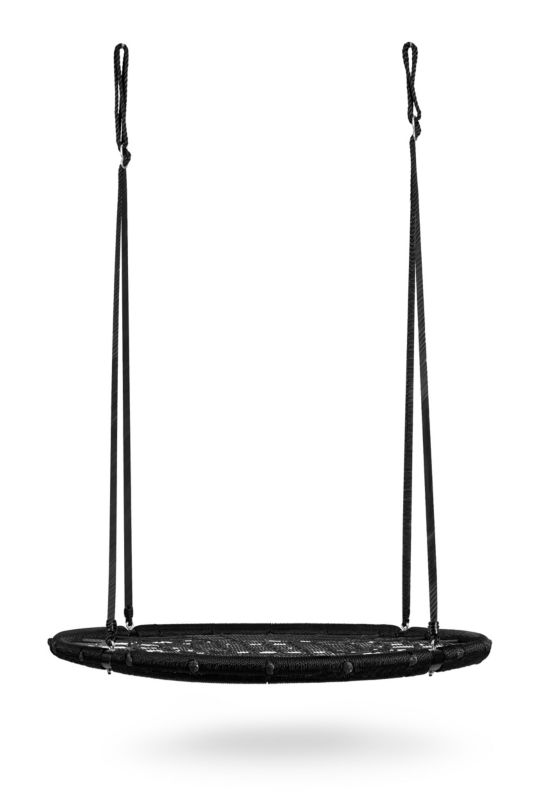 Huśtawka ogrodowa Neo-Sport bocianie gniazdo fotel wiszący bujany 120 cm czarny 1 szt.