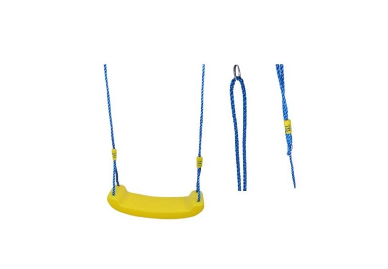 Huśtawka płaska Allforbaby plastikowa mocna multicolor żółta 1szt