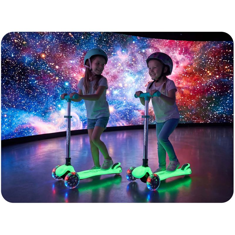 Hulajnoga trójkołowa Ricokids Glow balansowa turkusowa Glow koła LED świeci w ciemności 1 szt.