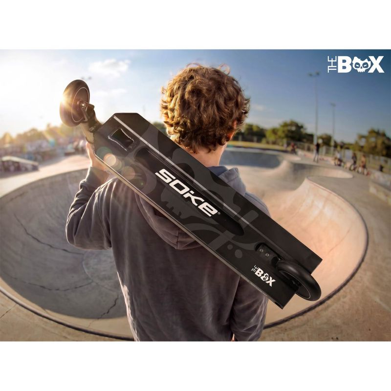 Hulajnoga wyczynowa Soke Box czarny SCS ABEC-9 Max Deck 140x553mm XXL zestaw 1szt.