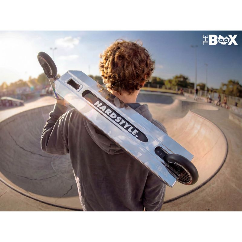 Hulajnoga wyczynowa Soke Box SCS ABEC-9 Max Deck 140x553mm XXL zestaw chrom 1szt.