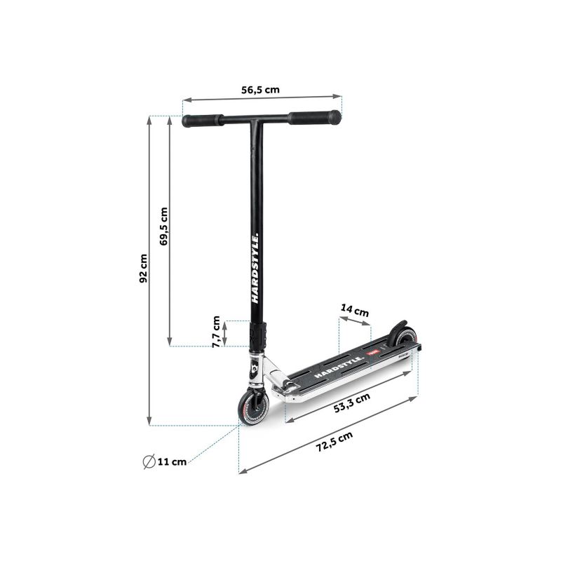 Hulajnoga wyczynowa Soke Box SCS ABEC-9 Max Deck 140x553mm XXL zestaw chrom 1szt.