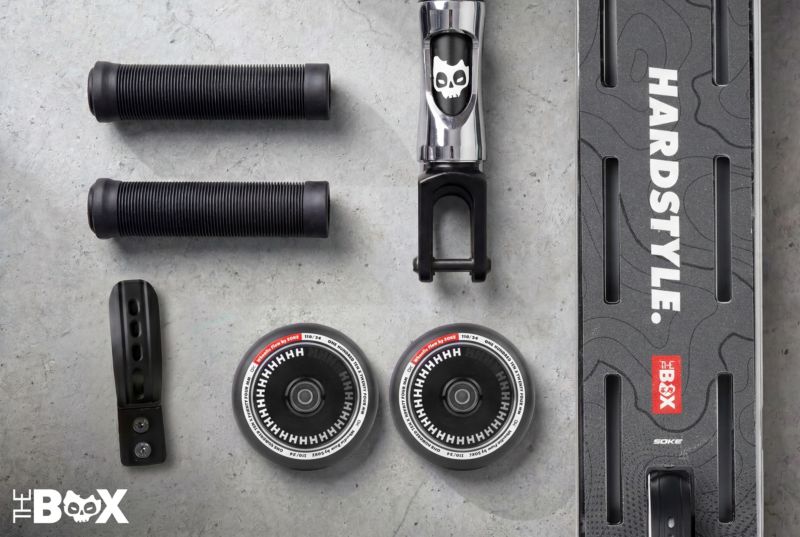 Hulajnoga wyczynowa Soke Box srebrno-czarny SCS ABEC-9 Hollow Core 110 mm 1szt.