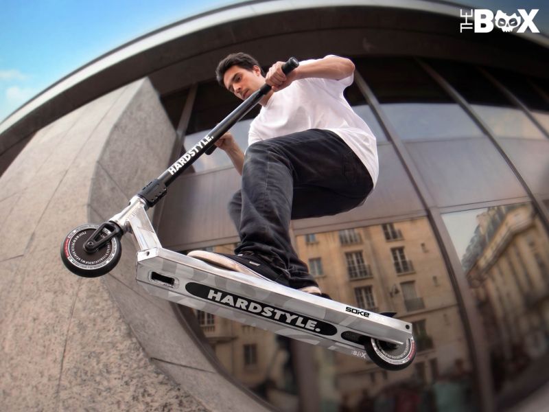Hulajnoga wyczynowa Soke Box srebrno-czarny SCS ABEC-9 Hollow Core 110 mm 1szt.