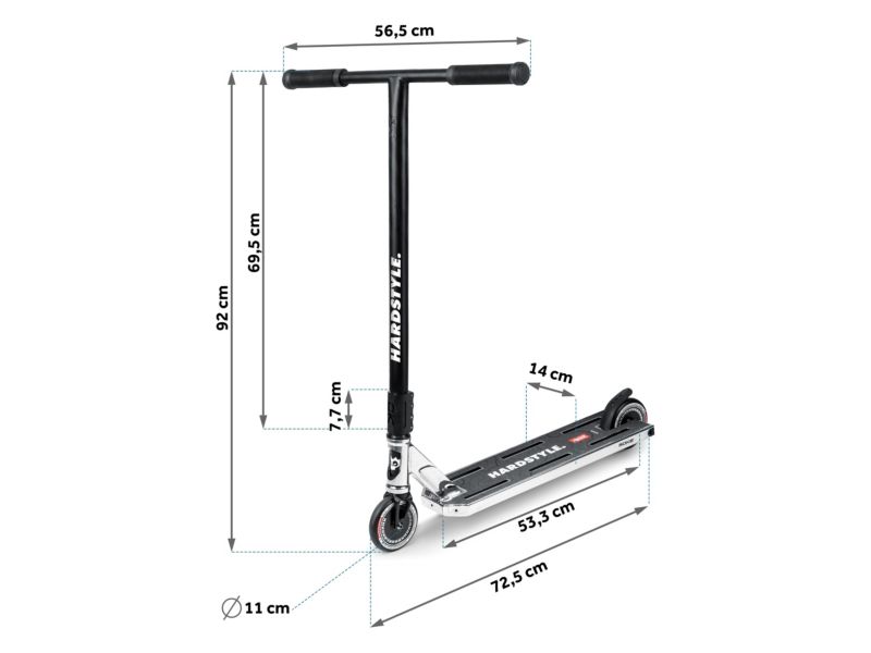 Hulajnoga wyczynowa Soke Box srebrno-czarny SCS ABEC-9 Hollow Core 110 mm 1szt.