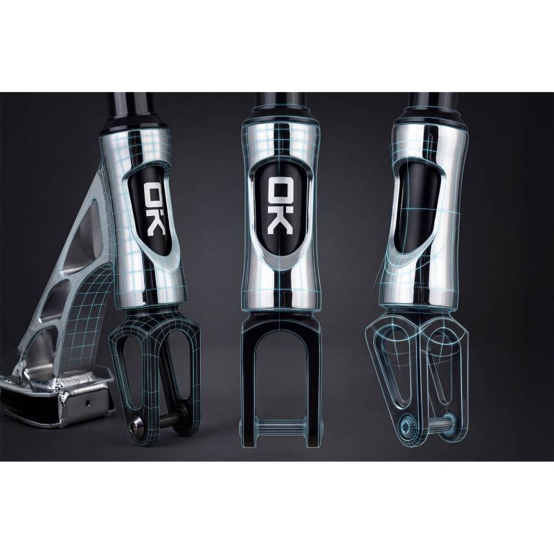 Hulajnoga wyczynowa Soke XTR srebrno-czarna ABEC-9 HIC park do trików 110 mm 1szt.