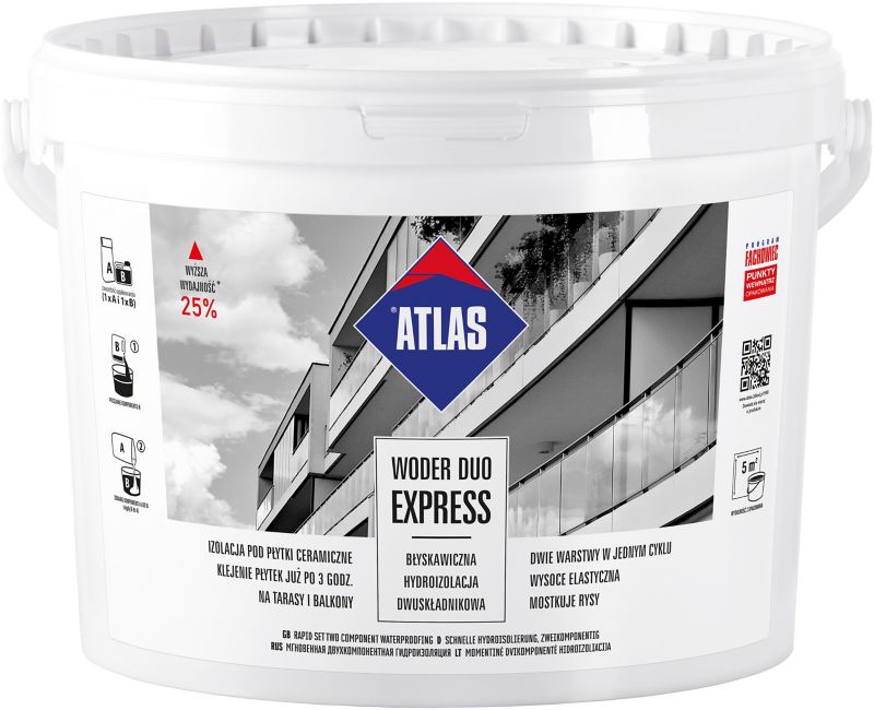 Hydroizolacja Atlas Woder Duo Express 12 kg