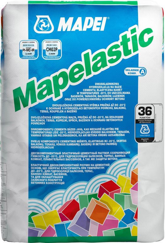 Hydroizolacja Mapei Mapelastic składnik A 24 kg