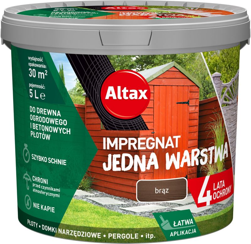 Impregnat Altax Jedna Warstwa drewno/beton brązowy 5l