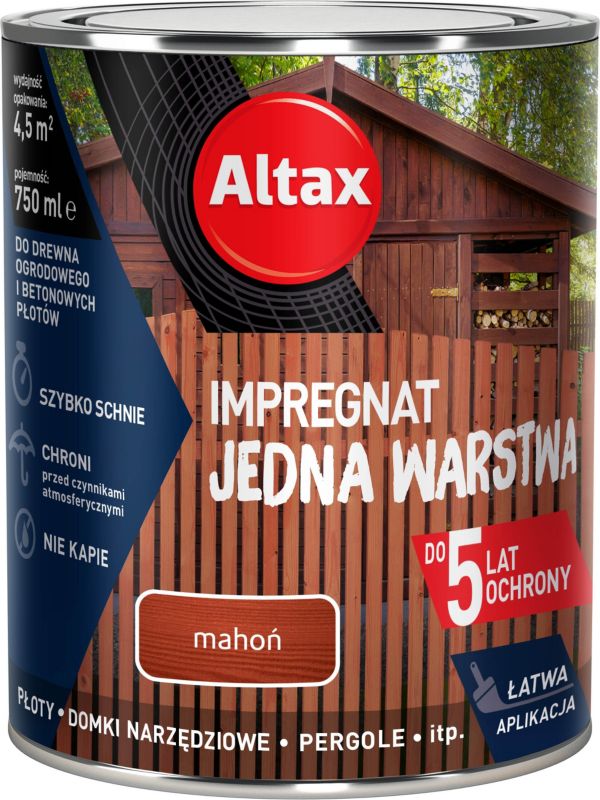 Impregnat Altax Jedna Warstwa mahoń 0,75 l