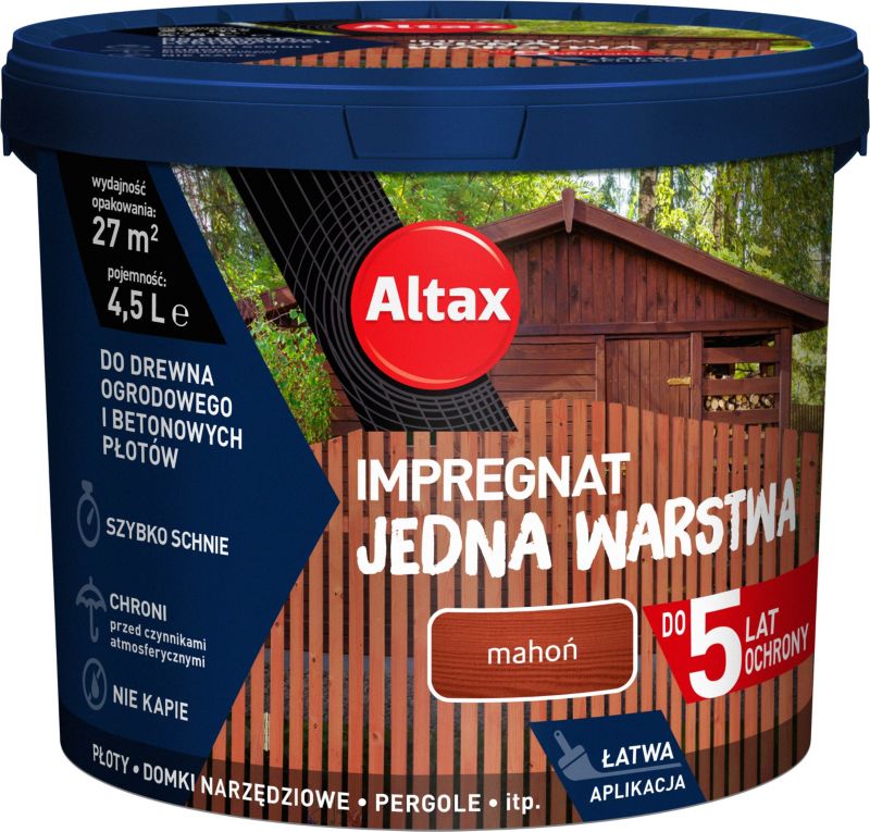 Impregnat Altax Jedna Warstwa mahoń 4,5 l