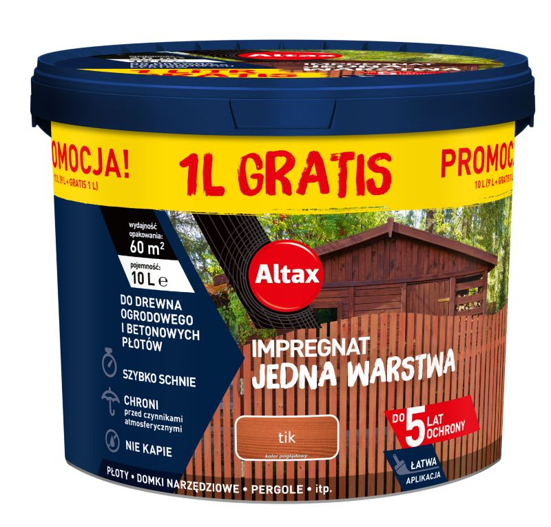 Impregnat Altax Jedna Warstwa tik 9 + 1 l gratis