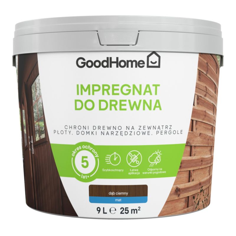 Impregnat do drewna GoodHome dąb ciemny 10 l