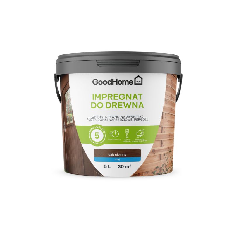 Impregnat do drewna GoodHome dąb ciemnyy 5 l