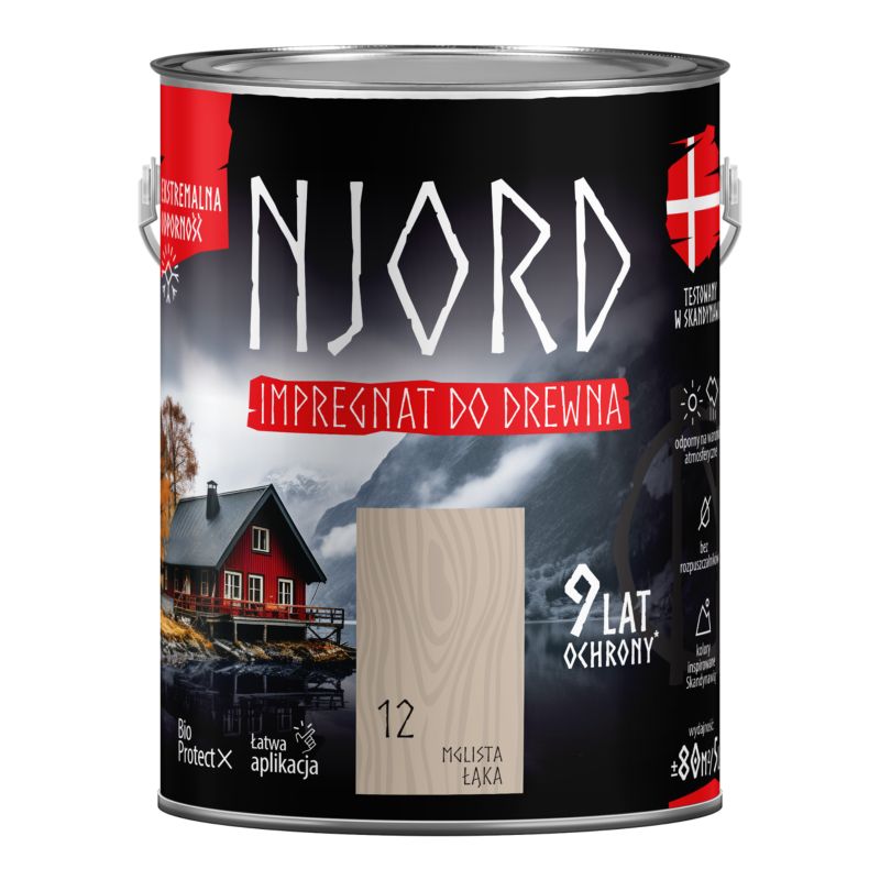 Impregnat do drewna Njord mglista łąka 5 l